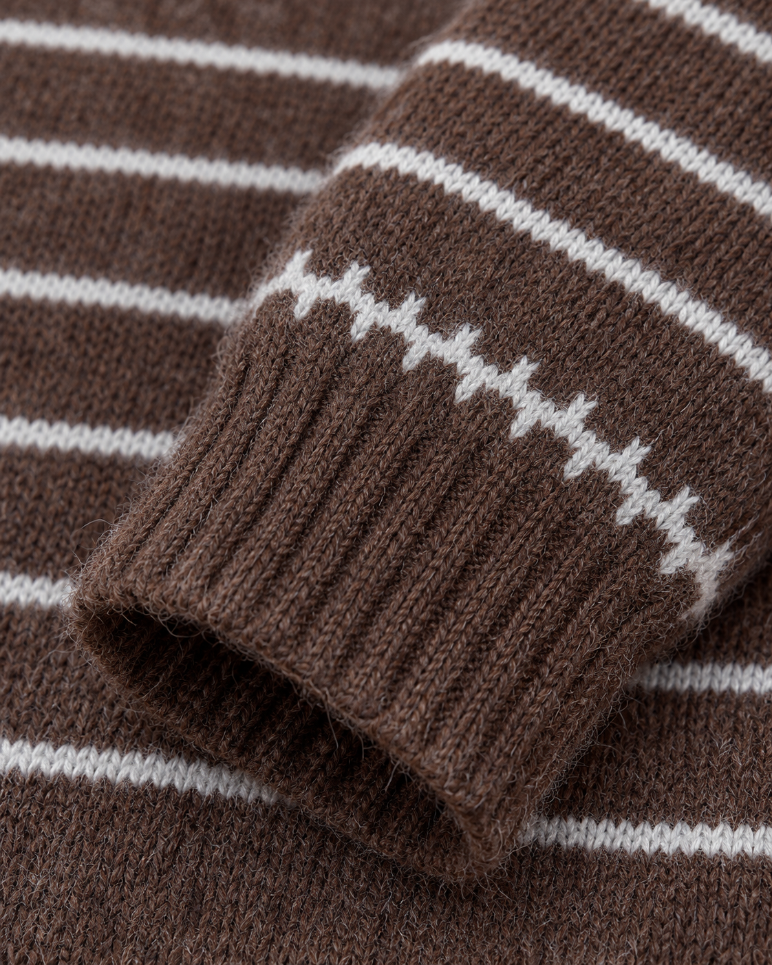 Women's Fair Isle Wool Cardigan – Striped Crewneck Button-Up Sweater