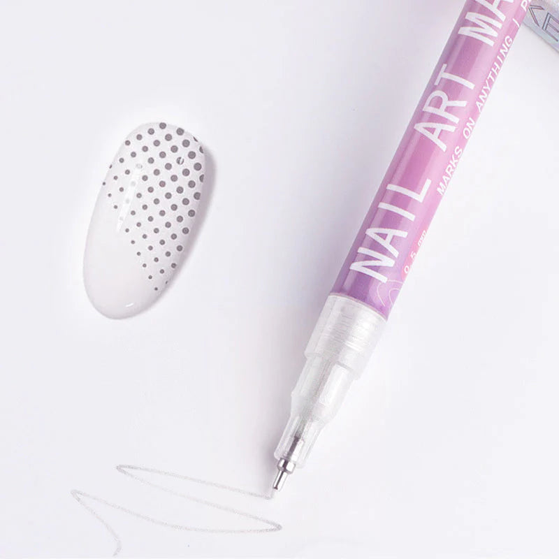 MagicManiTM - 12 Colors Nail Art Pen Marker Set for Creative Designs 💅🎨