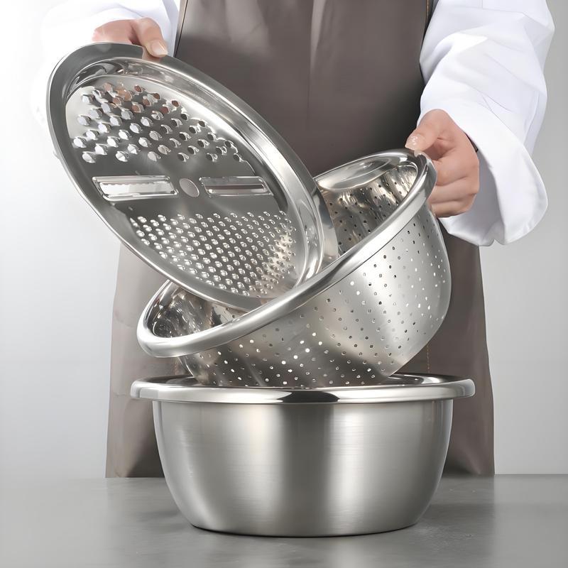3-in-1 Multifunctional Stainless Steel Basin Set
