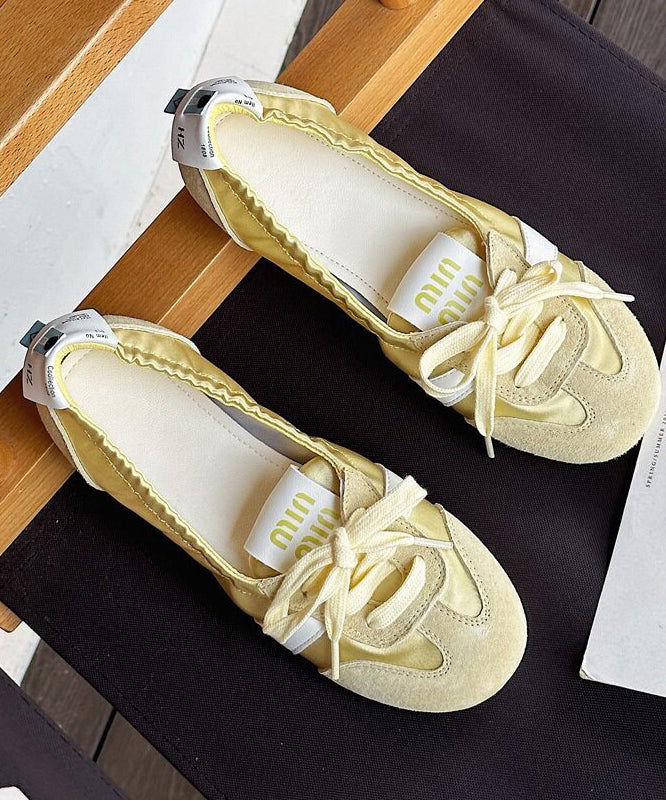Casual Comfy Blue Flat Shoes Splicing Lace Up