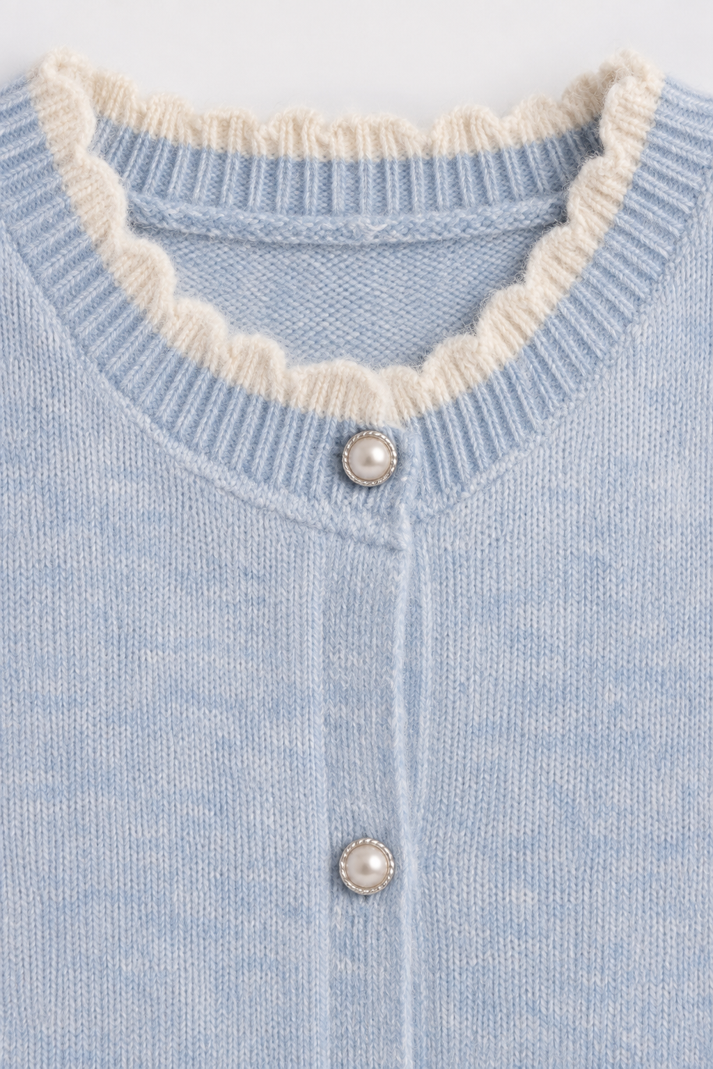 Women’s 3D Floral Wool Cardigan – Pearl Button Soft Knit Sweater for Early Fall