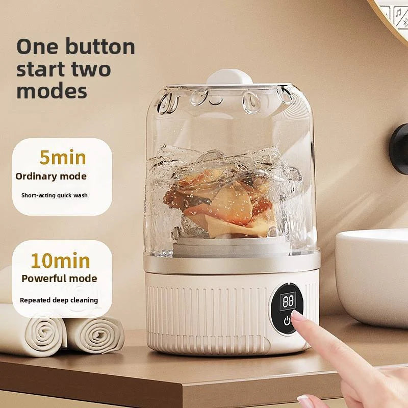 Premium Mini Underwear Washing Machine – Rechargeable Cordless Laundry Cup for Bras, Underwear & Socks