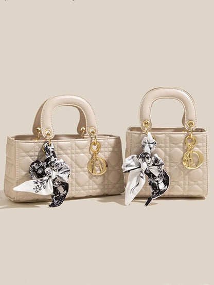 Black Diamond Silk Scarf Hand-Held Crossbody Bags