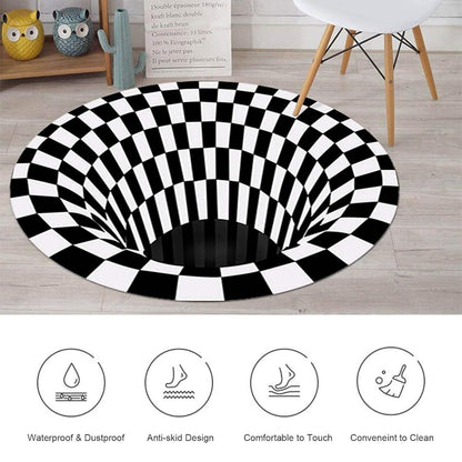 Vortex Rug - Handcrafted 3D Illusion House Rug