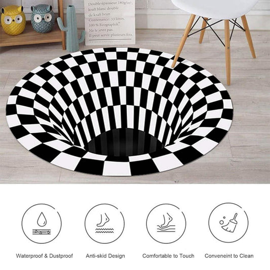 Vortex Rug - Handcrafted 3D Illusion House Rug