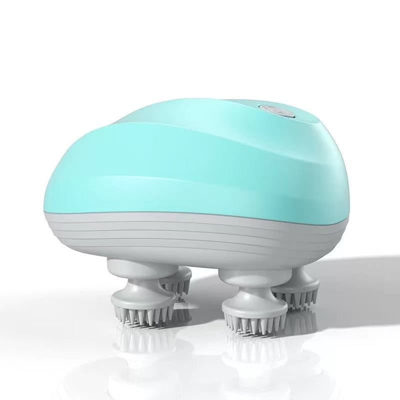 Quiet 4-Claw Cat Massager – Low-Noise Kneading Spa Brush for Relaxed, Happy Cats