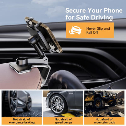 Universal Car Phone Holder Mount, 360 Degrees Rotation Dashboard Phone Holder [Upgrade Clip Never Fall]