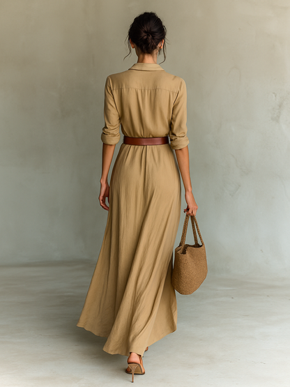 Aphrodite Silken Maxi Dress (Includes belt)